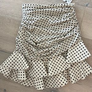 Zara- polka dot ruffle skirt. Never worn. NWT